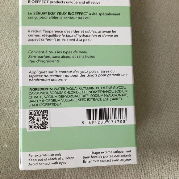 Bioeffect EGF Age Defying Eye Serum 6ml .20 oz New Fine Lines Wrinkles Puffiness - Picture 4 of 5